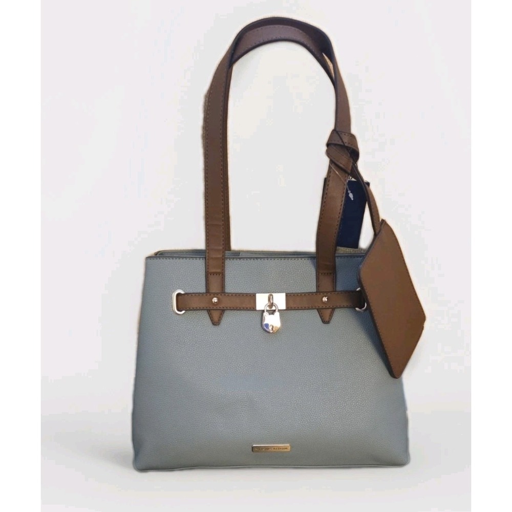 Beautiful NWT ADRIENNE VITTADINI Compartment Satchel Handbag + Pouch MSRP $190‎